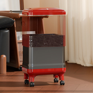 Living Room Trash Can <b>Rectangle</b> With Lid And Wheels For Home Bathroom Kitchen Indoor Use - Product Image 4