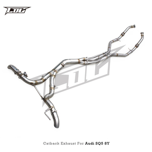 Tuning Catback tuyaux d'échappement pour <span class=keywords><strong>Audi</strong></span> SQ5 8Y 3.0T 2018 + tuyau de silencieux d'échappement en acier inoxydable système d'échappement de voiture de course - Product Image 2