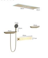 Ensemble de douche mural Weihao moderne en laiton gris anthracite avec thermostat intégré pour salle de bain