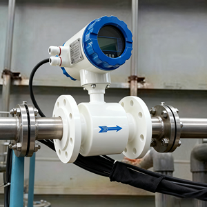 Nhiệt độ cao <span class=keywords><strong>Flow</strong></span> Meter nước tùy chỉnh OEM điện từ lưu lượng kế với cao su PTFE lót - Product Image 1