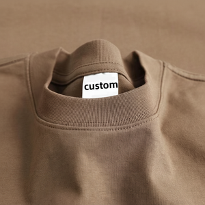 T-shirt vierge 240 Gsm 100% coton pour hommes Impression et broderie personnalisées surdimensionnées de style de rue lourd - Product Image 1