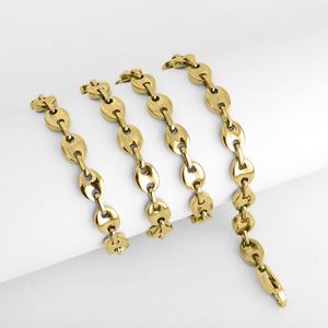 Cadena de Acero Inoxidable Plateada y de Oro Sólido de 18k, Moderna, Duradera y Resistente a la Decoloración, para Hombres y Niños - Product Image 2