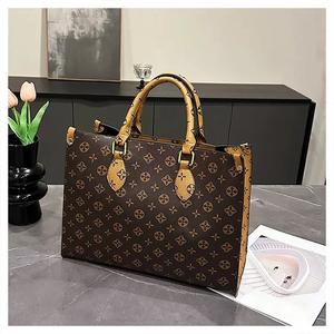 Bolso de mano vintage con bloques de color floral, bolso de gran capacidad, estilo minimalista europeo americano - Product Image 6