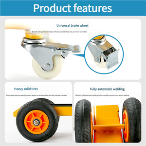 Keranjang dorong, multi-roda empat multi-fungsi Universal penanganan batu - Product Image 5
