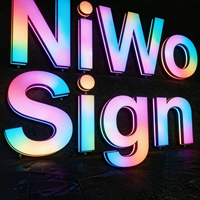Letrero Luminoso LED Personalizado para Exteriores, Letrero con Logotipo LED RGB, Letrero Programable RGB, Letrero con Letras de Canal LED 3D para Negocios