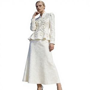 <span class=keywords><strong>Abito</strong></span> Peplum ELFEDA per Donne, Fatto <span class=keywords><strong>a</strong></span> Mano in Misto Cotone Jersey con Pietre, Collo <span class=keywords><strong>a</strong></span> Barchetta Lungo, Spalline <span class=keywords><strong>a</strong></span> Costine, Vestito di Lusso per Ufficio e Occasioni Speciali - Product Image 2