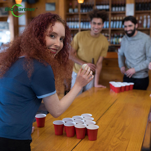 Venta al por mayor personalizado reutilizable 12 16 Oz plástico desechable PP tazas de plástico rojo azul cerveza Pong fiesta tazas - Product Image 3