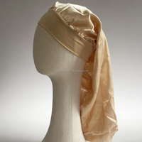 Bonnet de nuit unisexe en satin extra large, réglable avec lien, simple couche, bande élastique pour adultes, soin des cheveux longs, confortable et doux