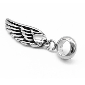 Pendentif en forme d'ailes en acier inoxydable Yunnique pour bracelet, accessoire de bijoux unisexe, fabriqué à Guangzhou - Product Image 5