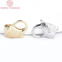 Fermoirs en laiton couleur or 24 carats de haute qualité pour bracelets et colliers, accessoires de fabrication de bijoux, vente en gros