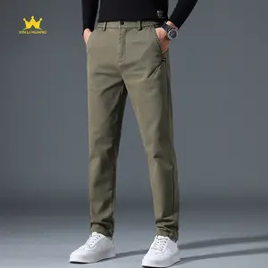 Casual and simple men's chino pants  skin-friendly  wear-resistant and elastic
