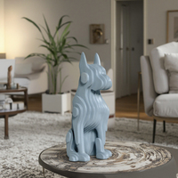 Statue de chien en résine, décoration intérieure moderne, sculpture de table durable