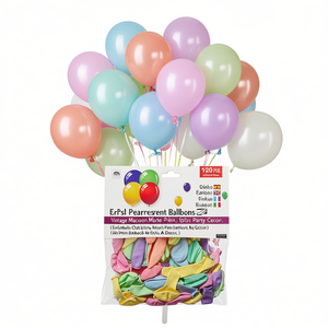 Globos Perlados Erpsl de 7 Pulgadas, Estilo Vintage, Color Macaron Mate, Colores Mezclados, Decoración para Fiestas - Product Image 1