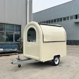 Mini-remorque de camping commerciale ronde, chariot de vente de snacks pour parcs extérieurs, camion de restauration mobile pour entreprises - Product Image 3
