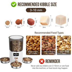 Mangeoire automatique pour animaux de compagnie contrôlée par WiFi 6L Distributeur de repas en plastique en acier inoxydable à piles écologique multi-bols pour chiens - Product Image 2