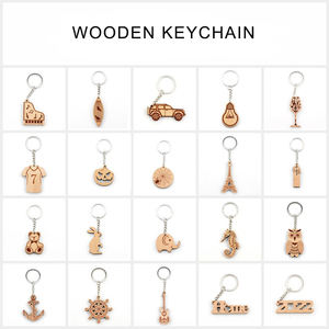 Houten Sleutelhanger Voor Mannen En Vrouwen Cadeau Sleutelhanger Schattig Cartoon Huis Met Raam Houten Sleutelhanger - Product Image 2