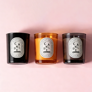 Grosir Stoples Lilin Kaca Silinder Berwarna 8oz 10oz 15oz / Stoples Unik Mewah untuk Pijat Hari Valentine untuk Membuat Lilin - Product Image 5