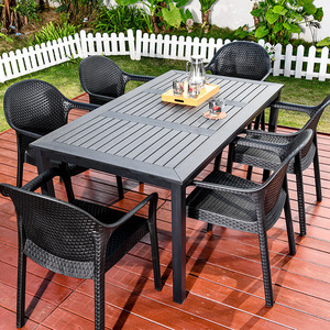 Meubles de jardin modernes Mojia, table et chaises pour cour, villa de loisirs, <span class=keywords><strong>terrasse</strong></span>, jardin, chaise <span class=keywords><strong>en</strong></span> métal, utilisation pour le thé - Product Image 1