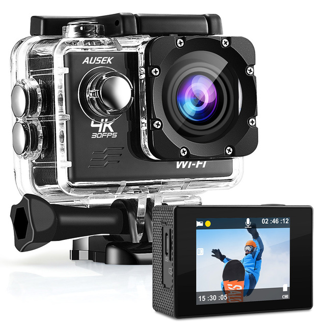 Custom Motorcycle Helmet Slow Motion Underwater Waterproof Best Wifi Vlog Video Sport Cam 4K Action Camera