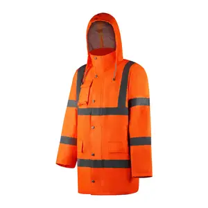 Mùa Đông Xây Dựng Quần Áo An Toàn Không Thấm Nước Phản Quang Áo Mưa Hivis Áo Khoác Cắm Trại Oxford Cho Nam Giới Biểu Tượng Tùy Chỉnh In Ấn