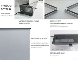 2025 Black Diamond 4K ALR Écran de projection électrique de 100 pouces Écran de projection motorisé à la maison - Product Image 5