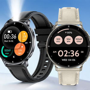 Reloj Inteligente HKSF HT39 Plateado, Pantalla AMOLED HD de 1.32'', Llamadas por Bluetooth, Resistente al Agua IP68, Linterna para Exteriores, Diseño Ultrafino, Monitoreo de Salud - Product Image 1