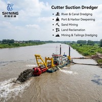 Drague hydraulique à aspiration personnalisée avec longue conduite de décharge pour le dragage des ports et des rivières