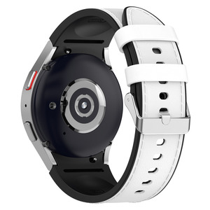 Fibbia in pelle + cinturino in Silicone per <span class=keywords><strong>Samsung</strong></span> galaxy <span class=keywords><strong>Watch</strong></span> 6/ <span class=keywords><strong>5</strong></span>/<span class=keywords><strong>watch</strong></span> <span class=keywords><strong>5</strong></span> <span class=keywords><strong>Pro</strong></span> /watch4 classico - Product Image 1