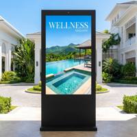IP65 Outdoor Interactive Touch Screen Kiosk 3000 Nits Sunlight Readable AI Digital Human Android Windows DOOH Signage Totem