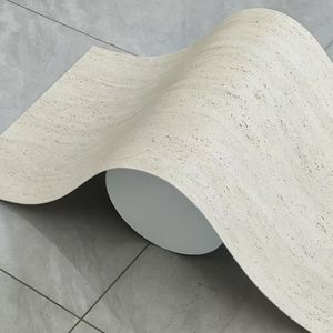 Panel de piedra travertino 3D con chapa flexible de buen precio hoja MCM uso para decoración exterior azulejos de piedra blanda - Product Image 1