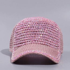 Casquettes de sport en gros pour femmes, casquettes de baseball élégantes en maille ornées de strass et de diamants brillants - Product Image 2