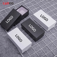 Étui à lunettes CANGO personnalisé avec logo, motif ciel et terre noir et blanc, plusieurs styles, étui en cuir pour lunettes, étui à lunettes avec logo personnalisé