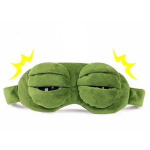 Divertida y Creativa Máscara de Ojos 3D de Pepe el Pato, Cubierta de Felpa Suave, Antifaz para Dormir de Dibujos Animados, Verde, Lindo Regalo para Artículos del Hogar - Product Image 3