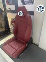 Sièges baquet de luxe sport racing pour voiture, avec panneau en fibre de carbone personnalisé et revêtement en cuir, version améliorée RS pour Audi A3 A4 A5 A6 A7 Q3 Q5 Q7 Q8