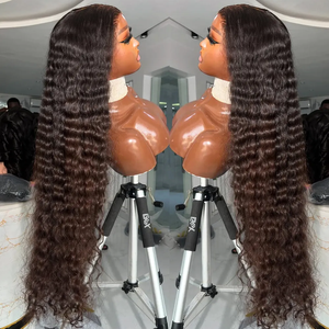 Perruque Frontale en Dentelle HD 13X4 Cheveux Naturels Cambodgiens Bruts Vierge Non Traités, Frisés Ondulés Profonds, 200% Densité, 75 cm, Cuticules Alignées - Product Image 4