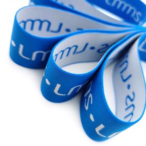 Factory 3.5 cm Nylon Jacquard <b>Elastic</b> Webbing Custom Logo for Underwear Waistband Garment (Customizable Width) Free Sample 21 - Product Image 2