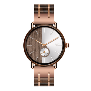 Reloj de madera de diseño personalizado para Hombre, cronógrafo de acero inoxidable con logotipo personalizado de fábrica de <span class=keywords><strong>China</strong></span>, bajo pedido, envío directo, 2021 - Product Image 5