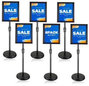 Hookei Aluminum <strong>Display</strong> <strong>Stand</strong> <strong>A3</strong> Poster <strong>Display</strong> Floor <strong>Stand</strong> Poster Frame Adjustable <strong>Paper</strong> Holder - Product Image 2