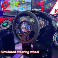 Simulateur de course à mouvement complet à 4 écrans de 65 pouces, fonctionnant sur monnayeur, pour 2 joueurs, machine de jeu vidéo pour parcs d'attractions