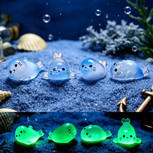 หินเรซิ่นเรืองแสงรูปสัตว์น่ารักขนาดจิ๋ว สำหรับตกแต่ง DIY ของประดับตกแต่ง ของเล่นสัตว์น้ำขนาดเล็ก ของตกแต่งแบบสุ่ม - Product Image 2