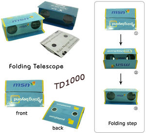 Promocionais Papel Folding Papelão Binóculos Descartáveis com Fábrica Preço lupa bolso - Product Image 5