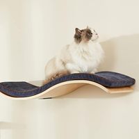 Perchoirs pour chats classiques flottants simples et durables sur le mur, lit pour chat de Noël, meubles pour chat en bois à fixer au mur