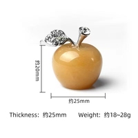 Vente en gros de pomme en cristal Décoration de Noël sculptée à la main à partir de différents matériaux avec une technique polie Pierre de guérison Quartz