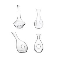 Ensemble de carafes à vin en cristal transparent miniature en gros avec bouchon, aérateur, pistolet, globe, diamant, forme de bateau, forme de serpent, forme de dragon