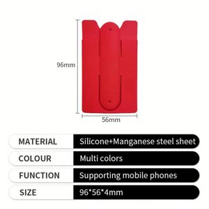 Porte-cartes de téléphone portable en silicone avec logo personnalisé, poche adhésive pour les événements professionnels, cadeaux promotionnels d'entreprise - Product Image 3