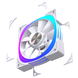 Lovingcool 120mm <span class=keywords><strong>RGB</strong></span> Hochgeschwindigkeits-Computer gehäuse lüfter <span class=keywords><strong>4</strong></span>-poliger <span class=keywords><strong>PWM</strong></span>-Luftkühl ventilator mit mehrfarbigen LED-Leuchten für Desktop-PCs - Product Image 5