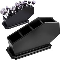 Porte-pinceaux gothique en forme de cercueil, organisateur de maquillage en bois, boîte de rangement cosmétique pour Halloween, décoration sorcière, cadeau