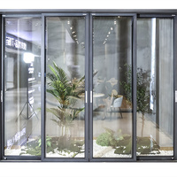 Portes coulissantes en aluminium à double vitrage NFRC AS2047 CE, portes coulissantes en aluminium pour l'extérieur, portes coulissantes pour balcon, portes en verre, portes métalliques pour maisons, portes intérieures avec cadre