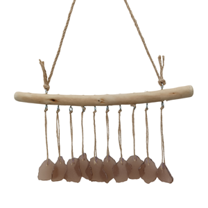 Decoración de Vidrio Marino y Madera Flotante para Balcón, Estilo Bohemio Moderno Minimalista, Irregular, con Acabado Arenado, Hecho a Mano, para Envío Directo - Product Image 2