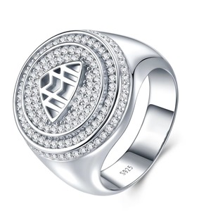 Anillo de Plata 925 con Moissanita, Diseño Novedoso y Brillante, Joyería de Moda, Anillo de Moissanita con Micro Pavé, Precio al por Mayor - Product Image 2